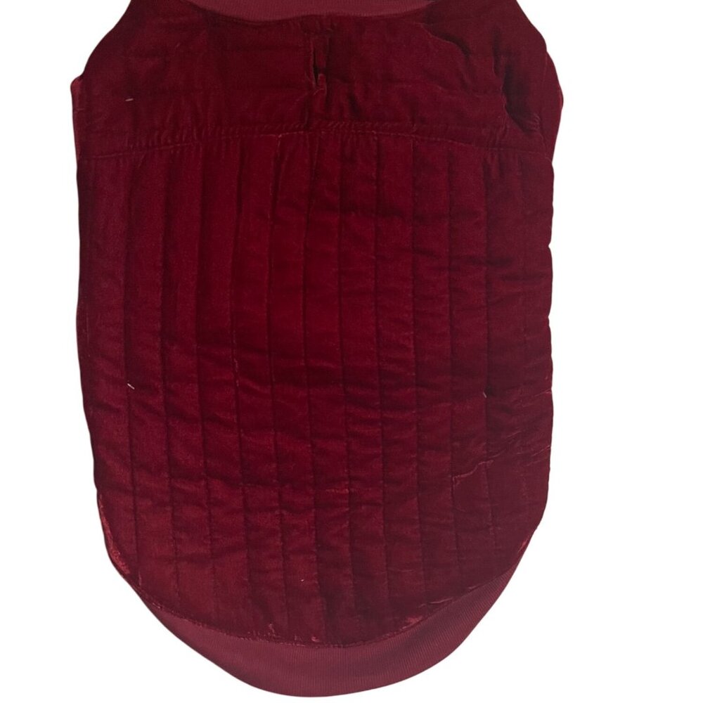 IMNYC Isaac Mizrahi Quilted Dog Coat Size Large Red Polyester Lining